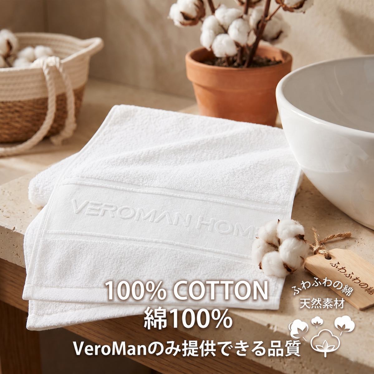 50cm×110cm・3枚入り] VeroMan バスタオル ホテル仕様 高級 綿100