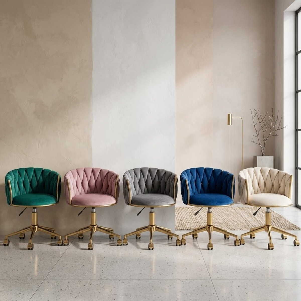 [韓国インテリア] ウッド デザインチェア 椅子 rattan wood chair 3colors / ラタン ウッド チェア ダイニング 木製