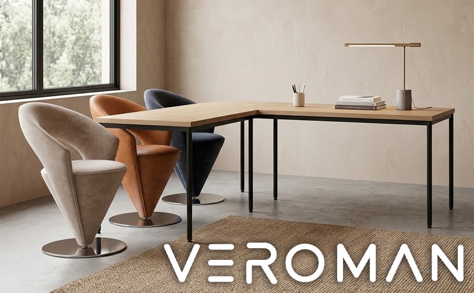 VeroMan 回転式 スツール ドレッサーチェア 化粧椅子 椅子 コンパクト 