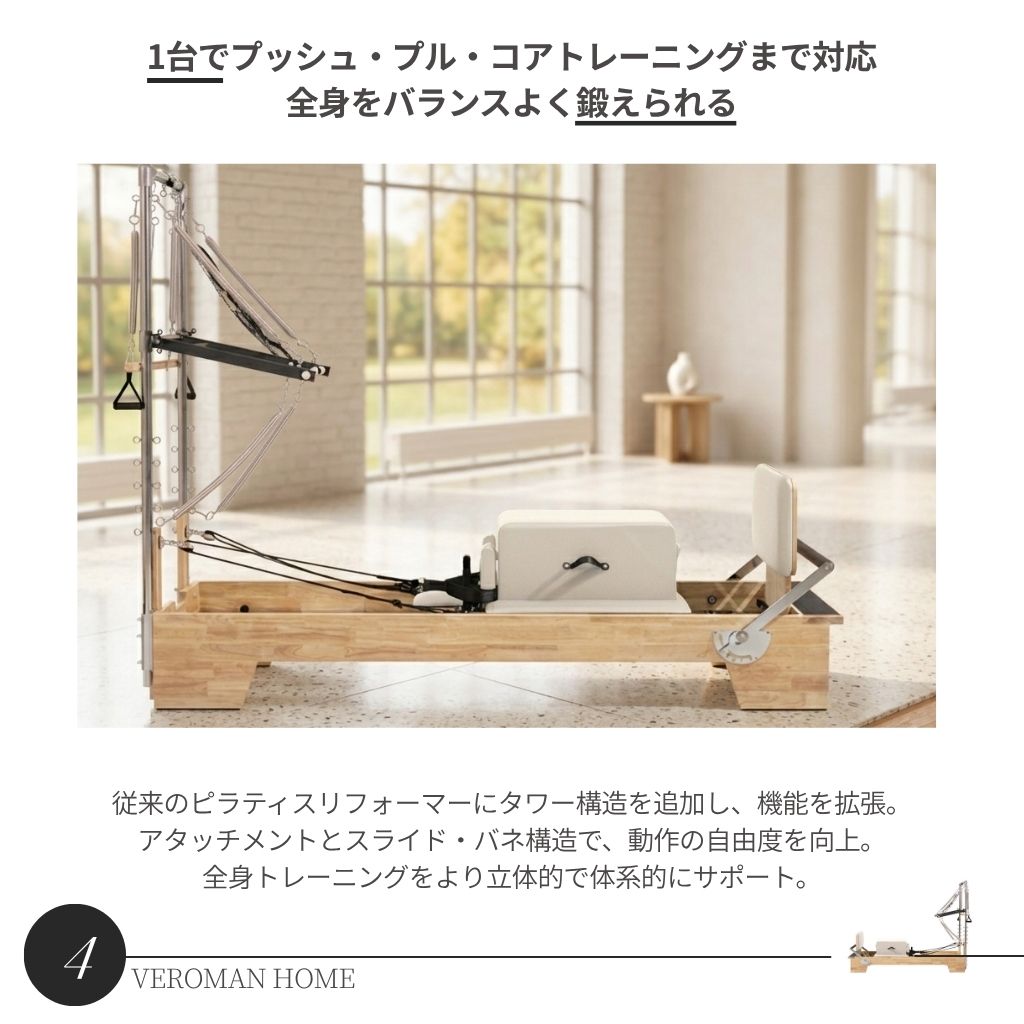 【新品】ピラティスリフォーマー 送料込 業務用 自宅可 Kurfloピラティスリフォーマー 自宅用 ピラティスマシン 営業用