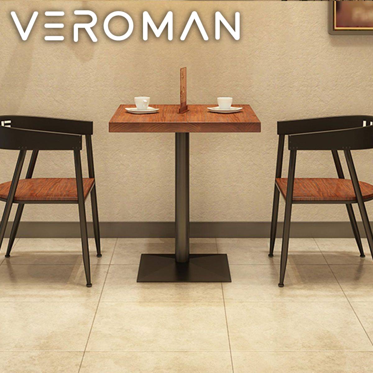 VeroMan 小型カフェテーブル シンプルな四角形デザイン 屋外対応 軽量