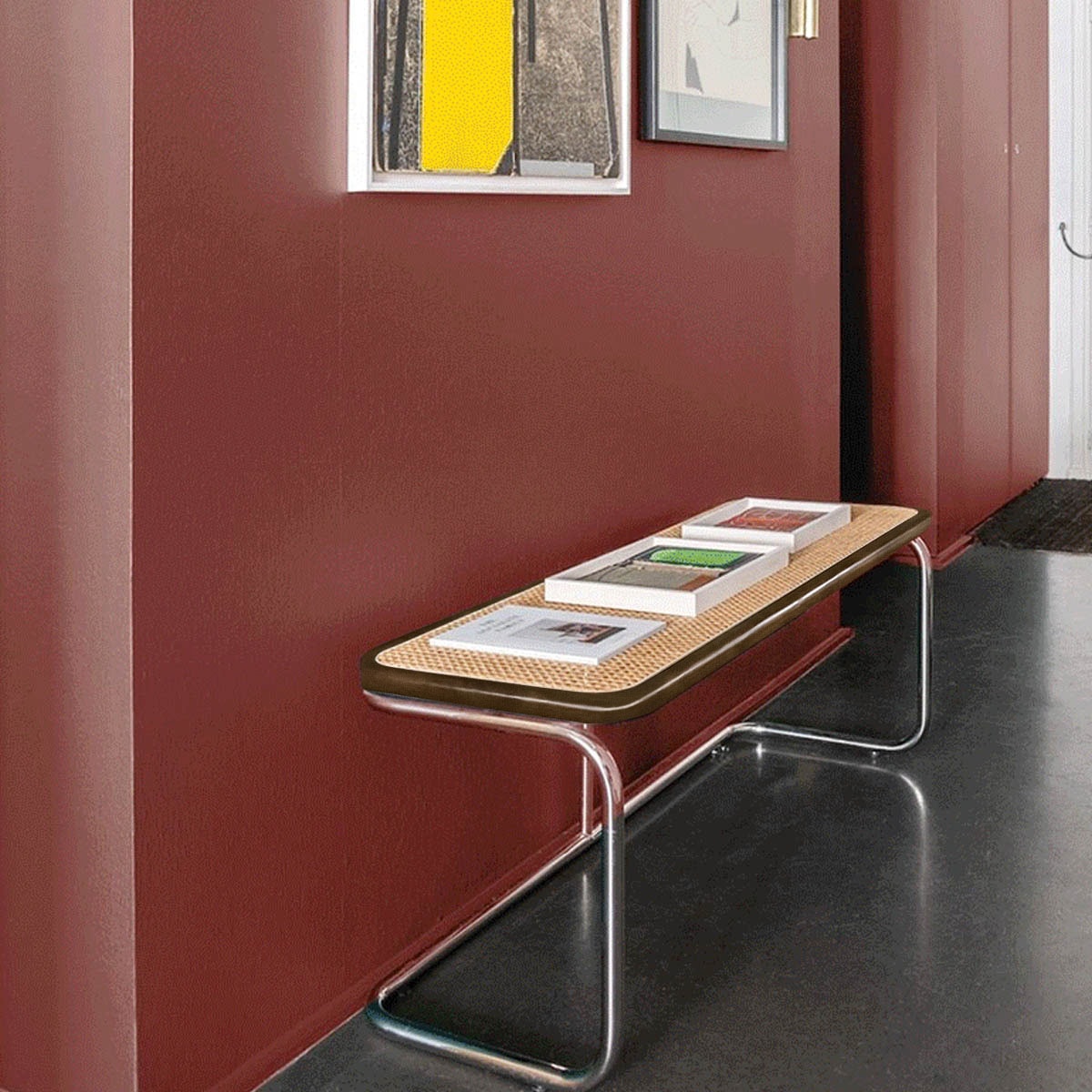 VeroMan ラタン編み ベンチ チェスカチェア ダイニングベンチ サイド