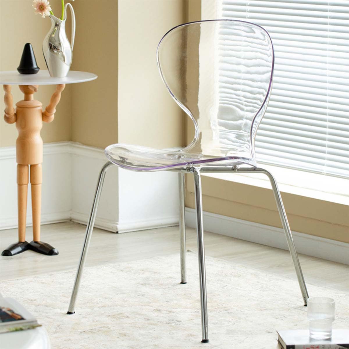 コンテンポラリーチェアー BONTEMPI クリア ARIA 入荷しました VeroMan クリアチェア 貝殻デザインが包み込む プラスチック チェア
