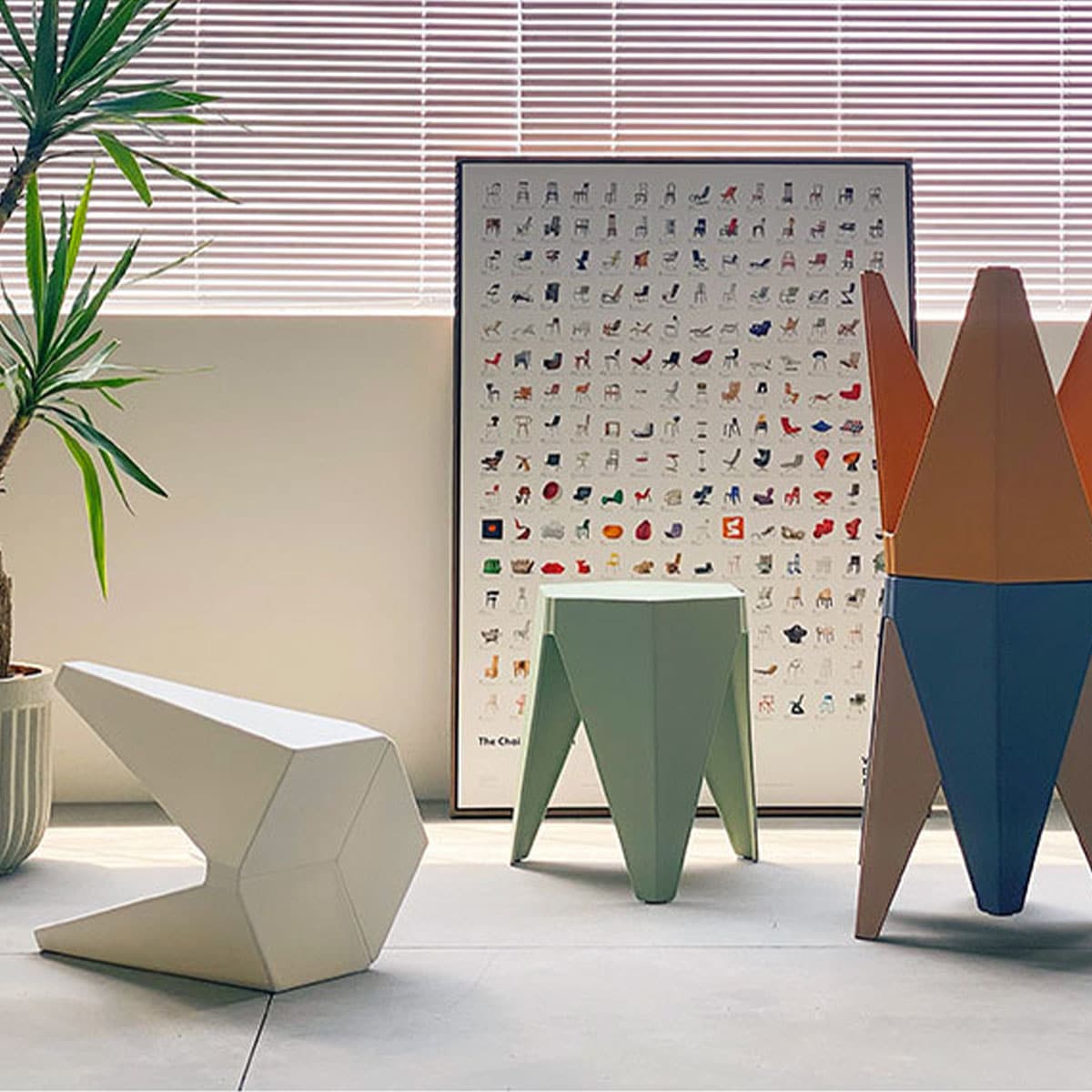 VeroMan ヘキサゴンチェア スタッキングスツール プラスチック製 六