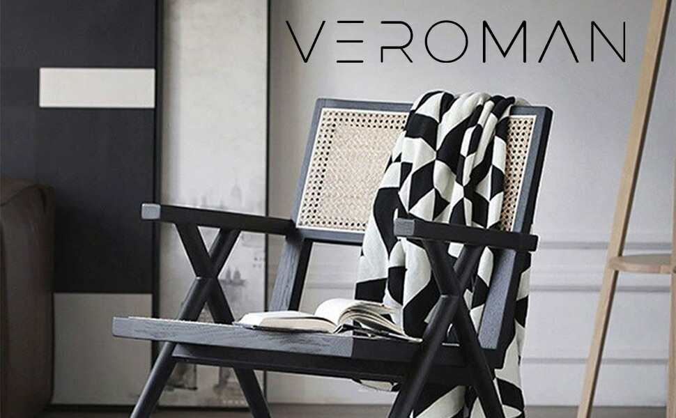 VeroMan ラタン編みチェア 一人掛け チェア ロッキングチェア ラウンド