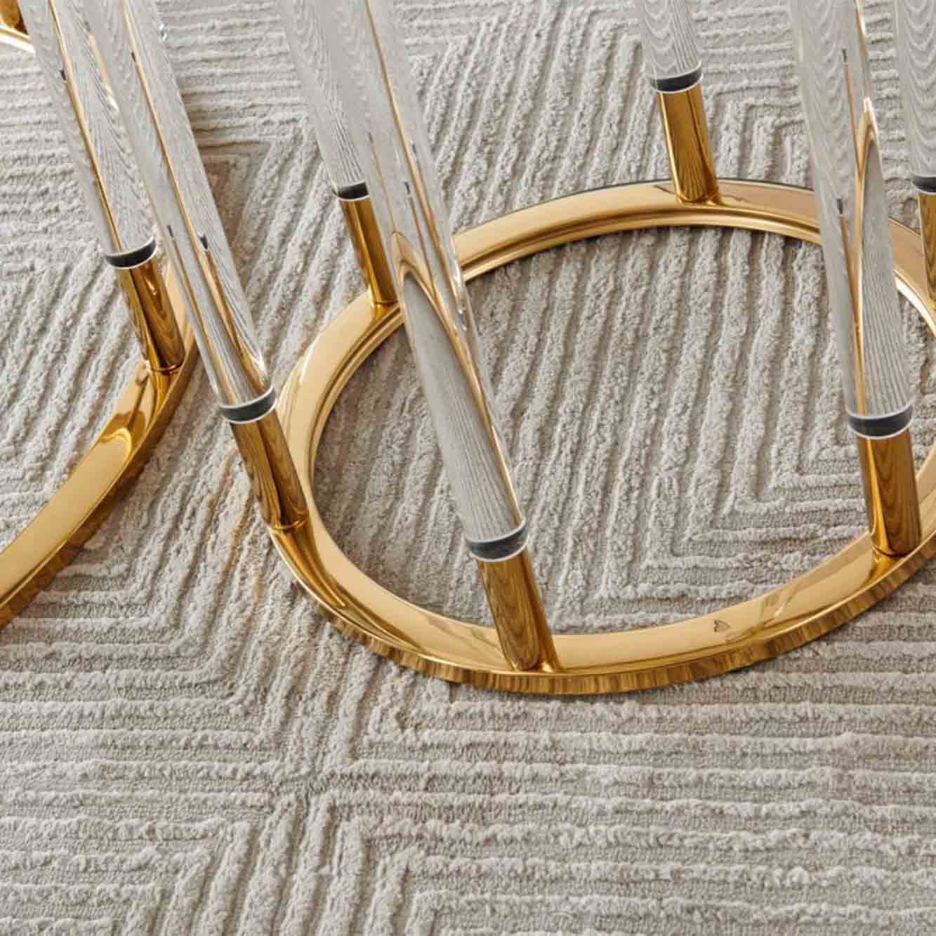 アンティーク家具　アンティーク　ガラステーブル　美品　ミラー　ゴールド　テーブル サイドテーブル・アンティークテイスト FW8002-G テーブル 【公式