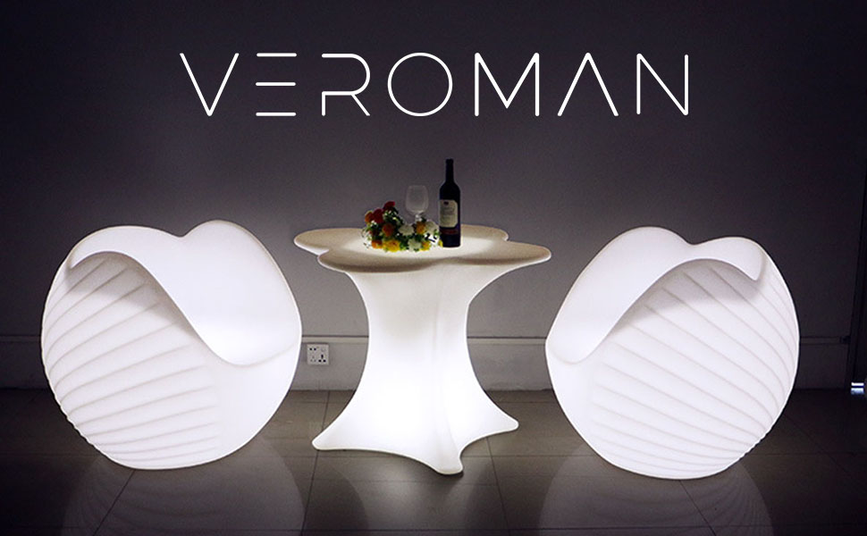 VeroMan 光るソファ 椅子 LEDライト 貝殻 シェル チェア 充電式