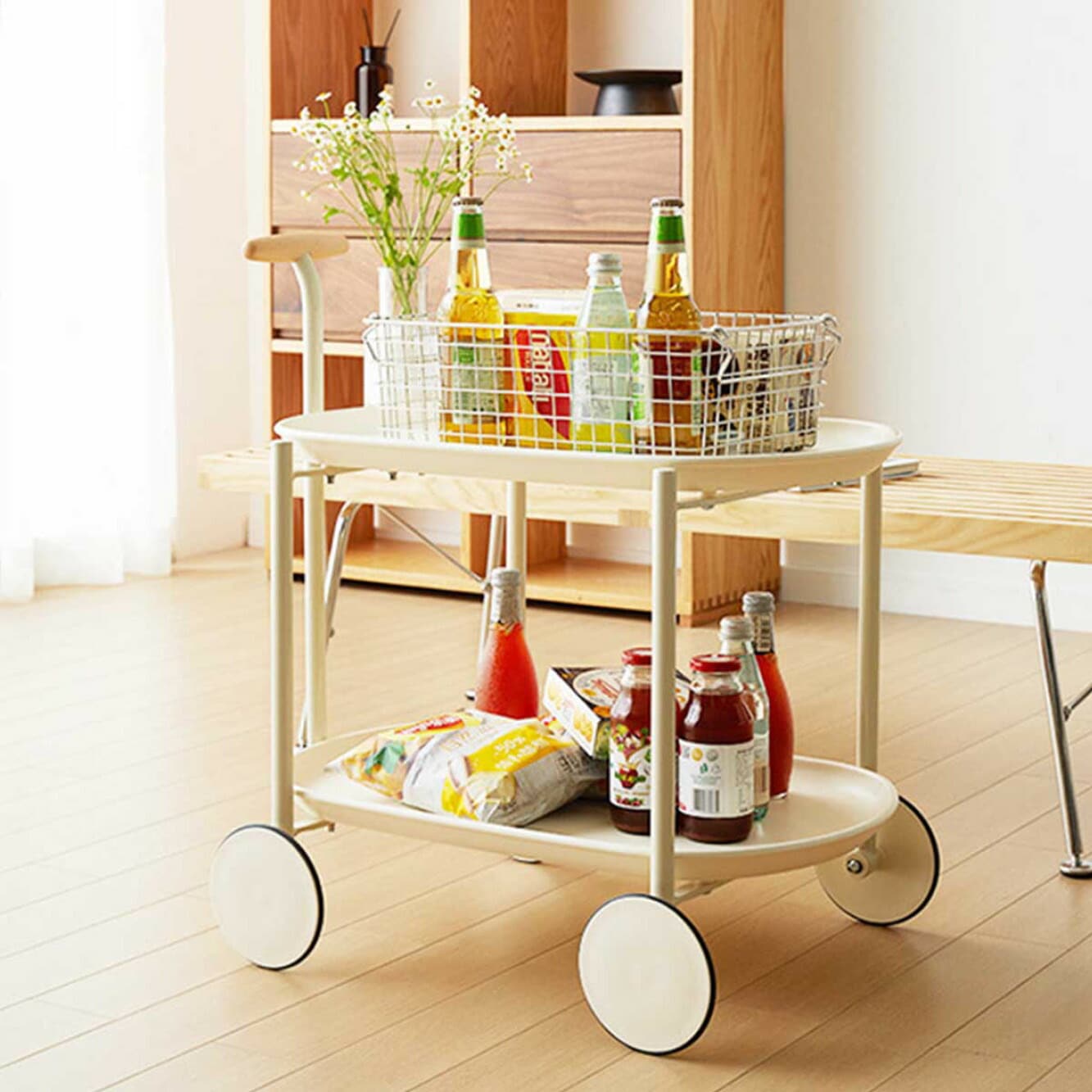 VeroMan キャリーワゴン ワゴン カート キャスター付き 収納ラック