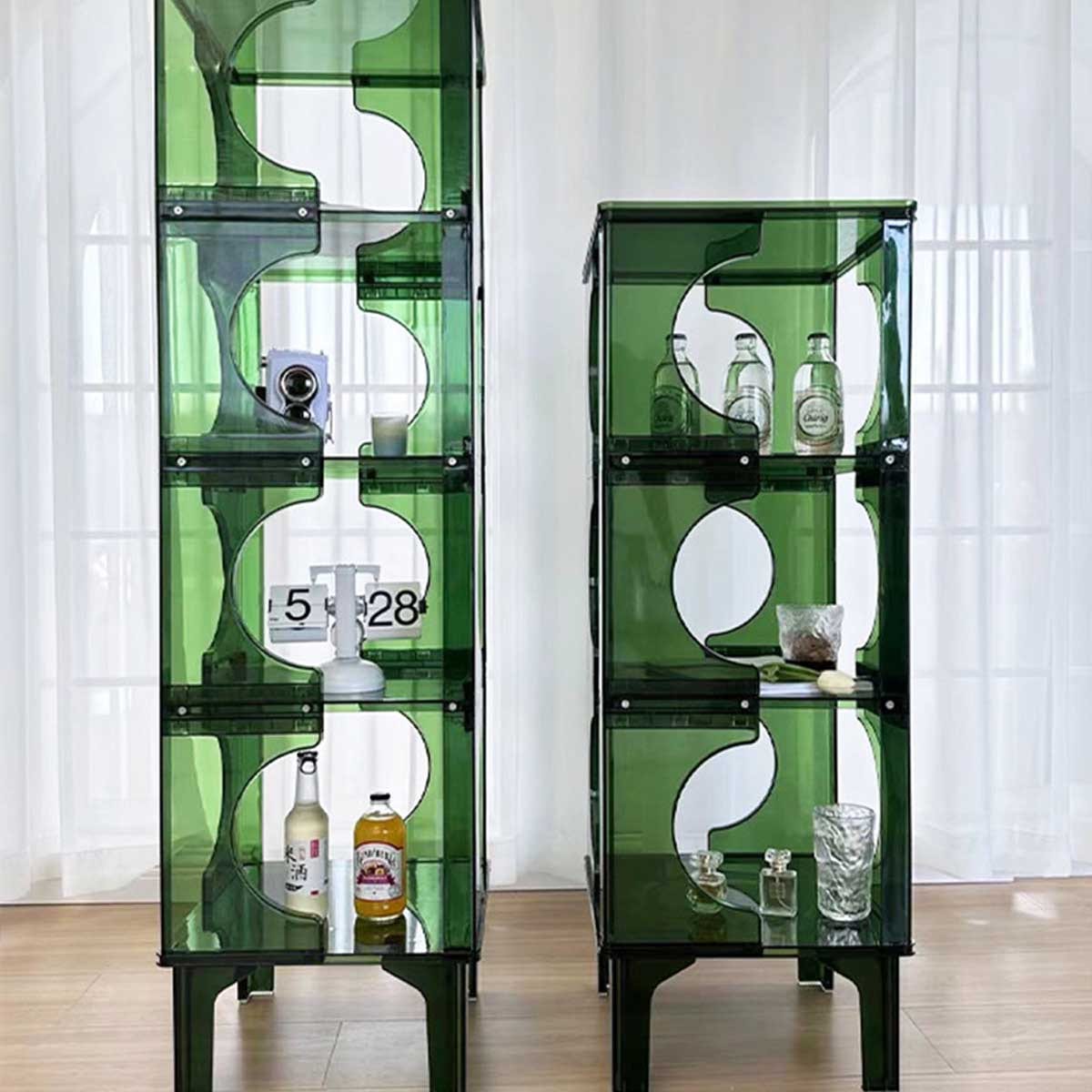 【韓国雑貨】韓国大人気 ★ インテリア クリア ガラス棚 韓国雑貨】韓国大人気 ☆ インテリア クリア ガラス棚 (棚・ラック