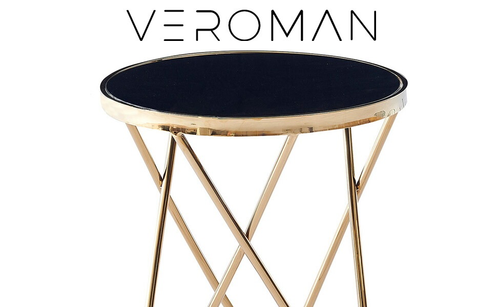 50x55cm]VeroMan サイドテーブル テーブル ソファサイド ラウンド