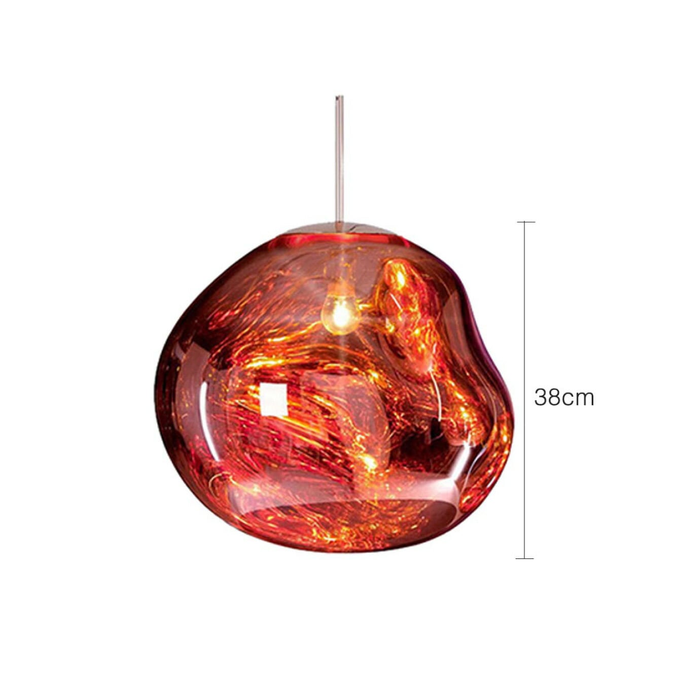 直径38cm] VeroMan 溶け落ちていくような ペンダントライト 鏡の