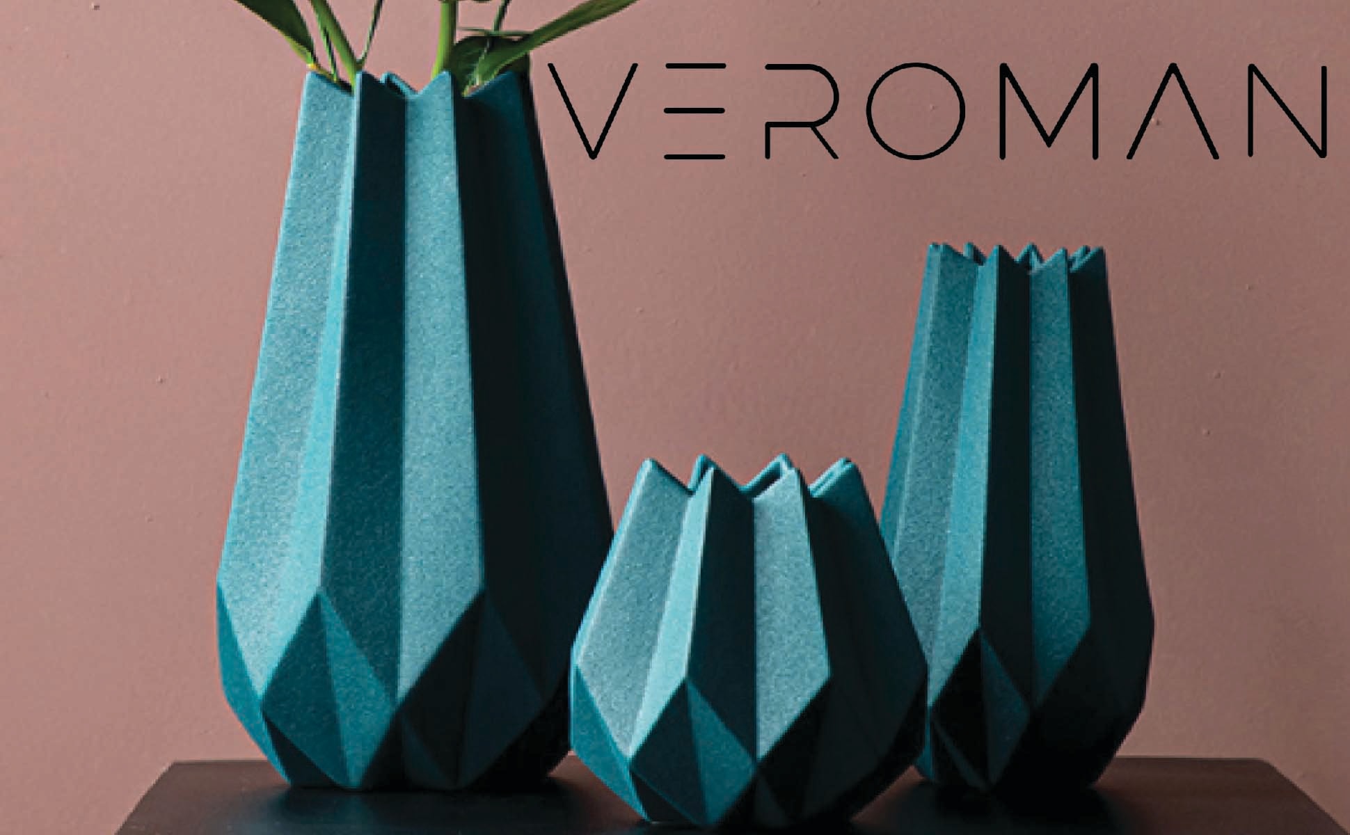 小] VeroMan 花瓶 一輪挿し 花 陶器 出窓 折り紙 折り目 シンプル