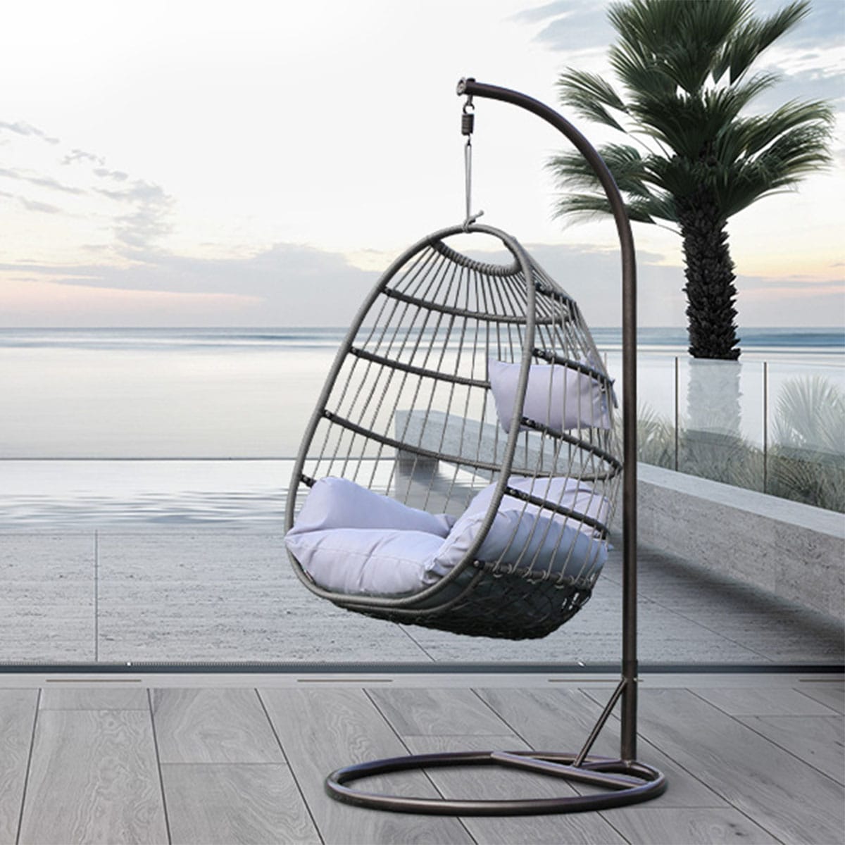 VeroMan ハンギングチェア クッション付き ハンモックチェア ブランコ