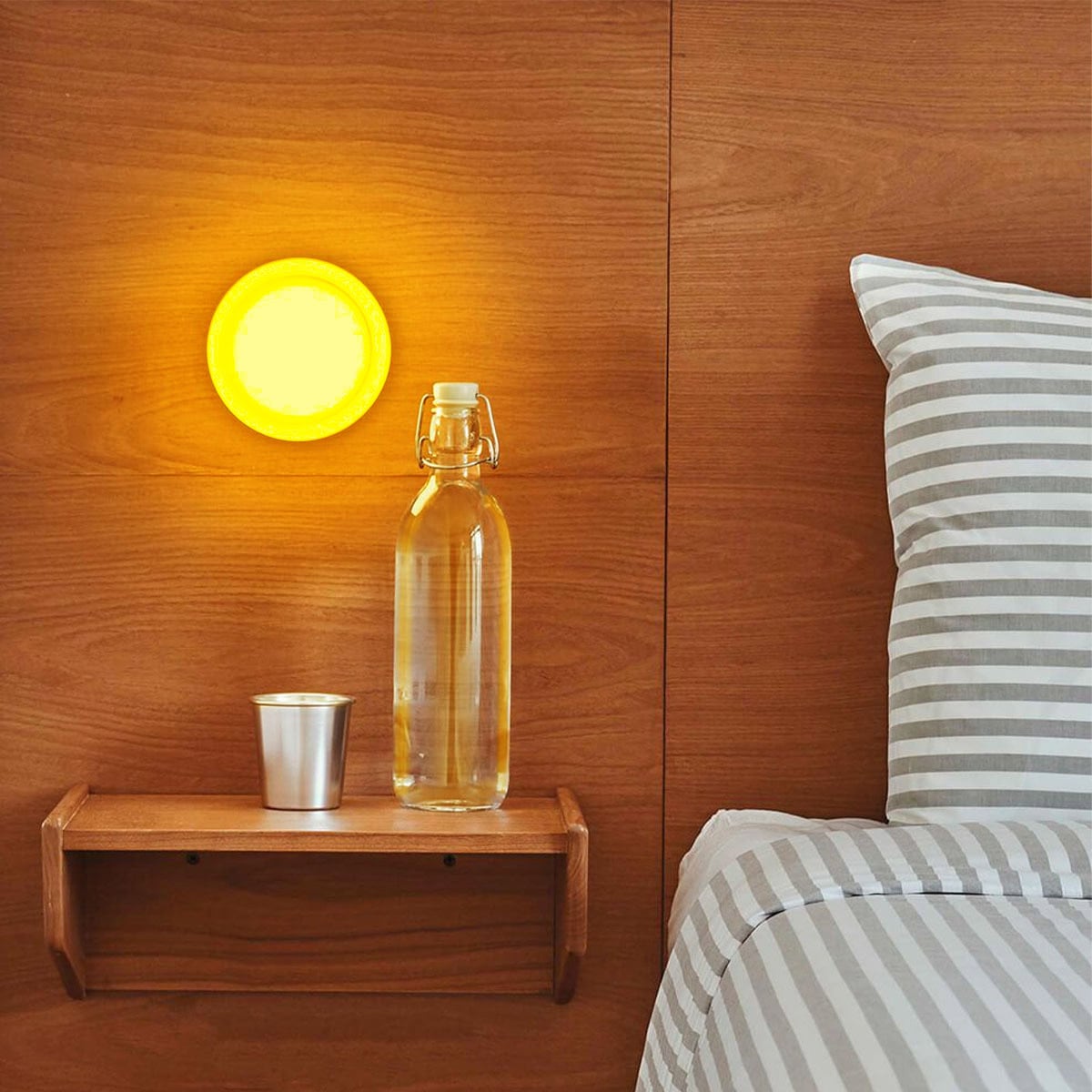 直径14cm] VeroMan アクリルの丸い 壁掛けライト 照明 ライト 間接照明