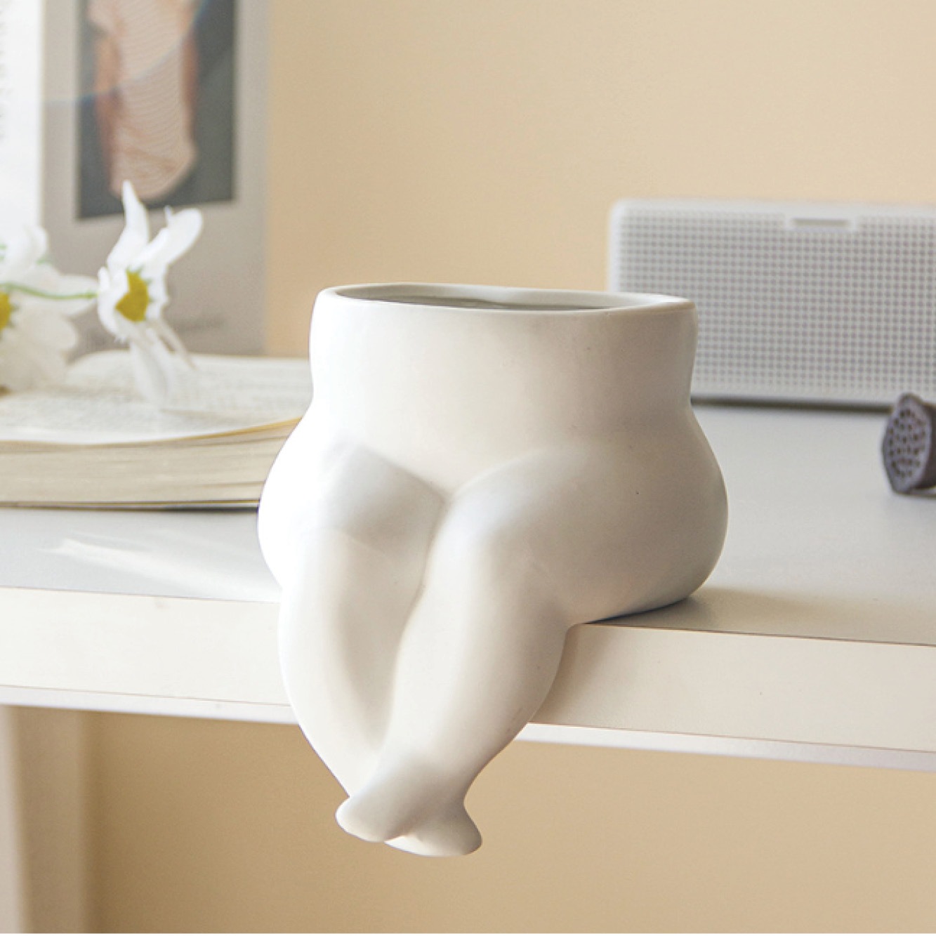 VeroMan 花瓶 フラワーベース ボディアート 下半身 人の脚 セラミック