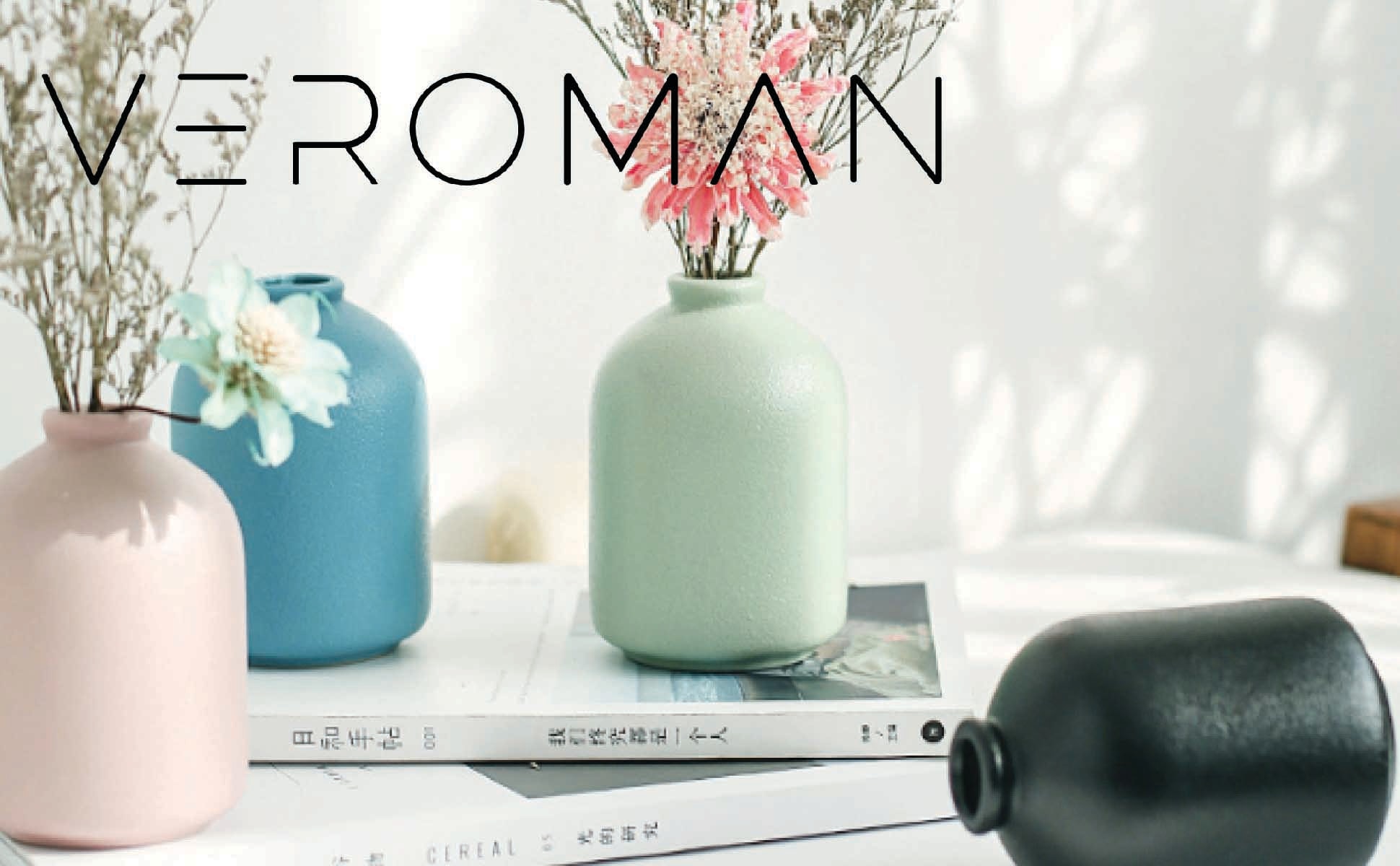 VeroMan 花瓶 カラー セラミック 一輪挿し フラワーベース 器 花 陶器