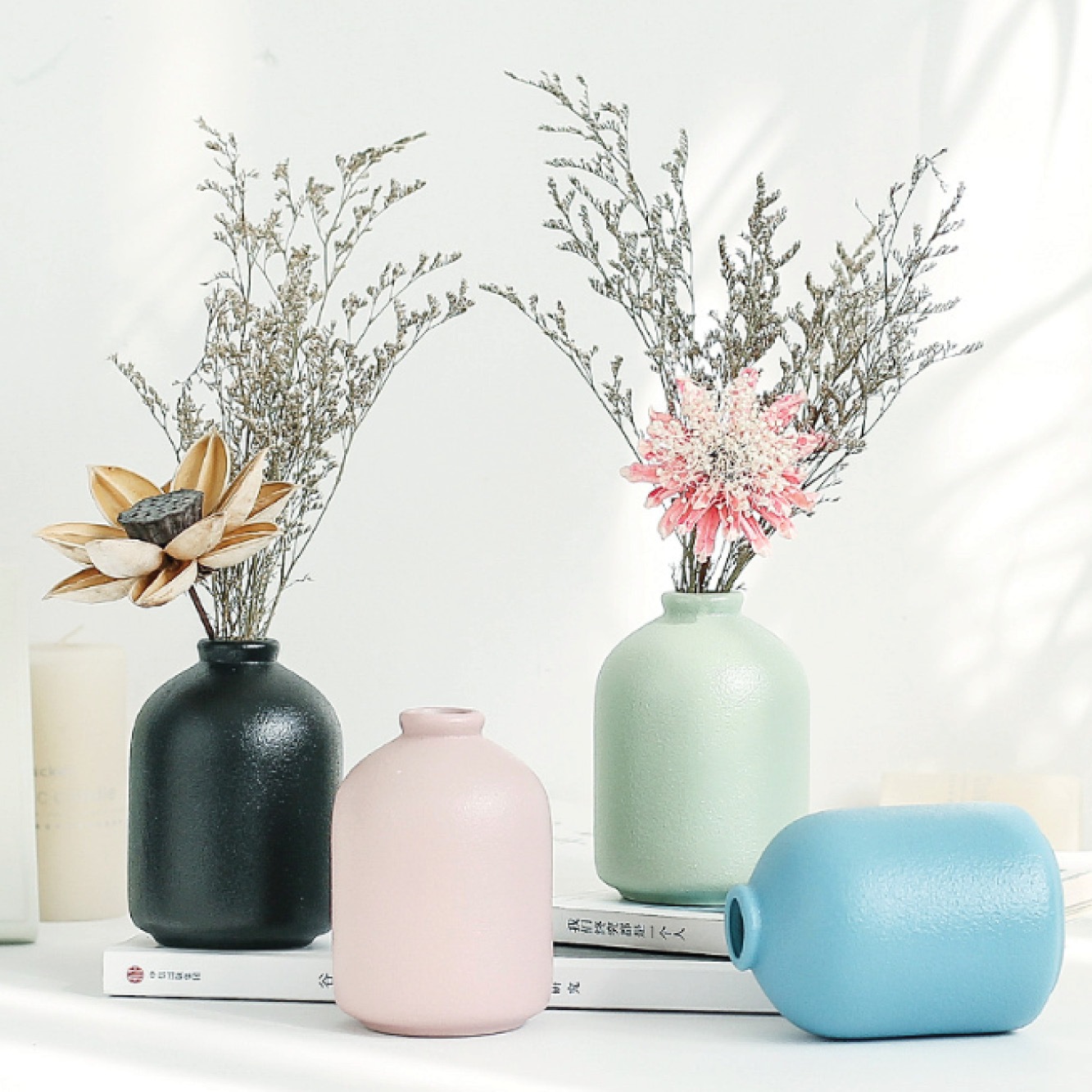 VeroMan 花瓶 カラー セラミック 一輪挿し フラワーベース 器 花 陶器