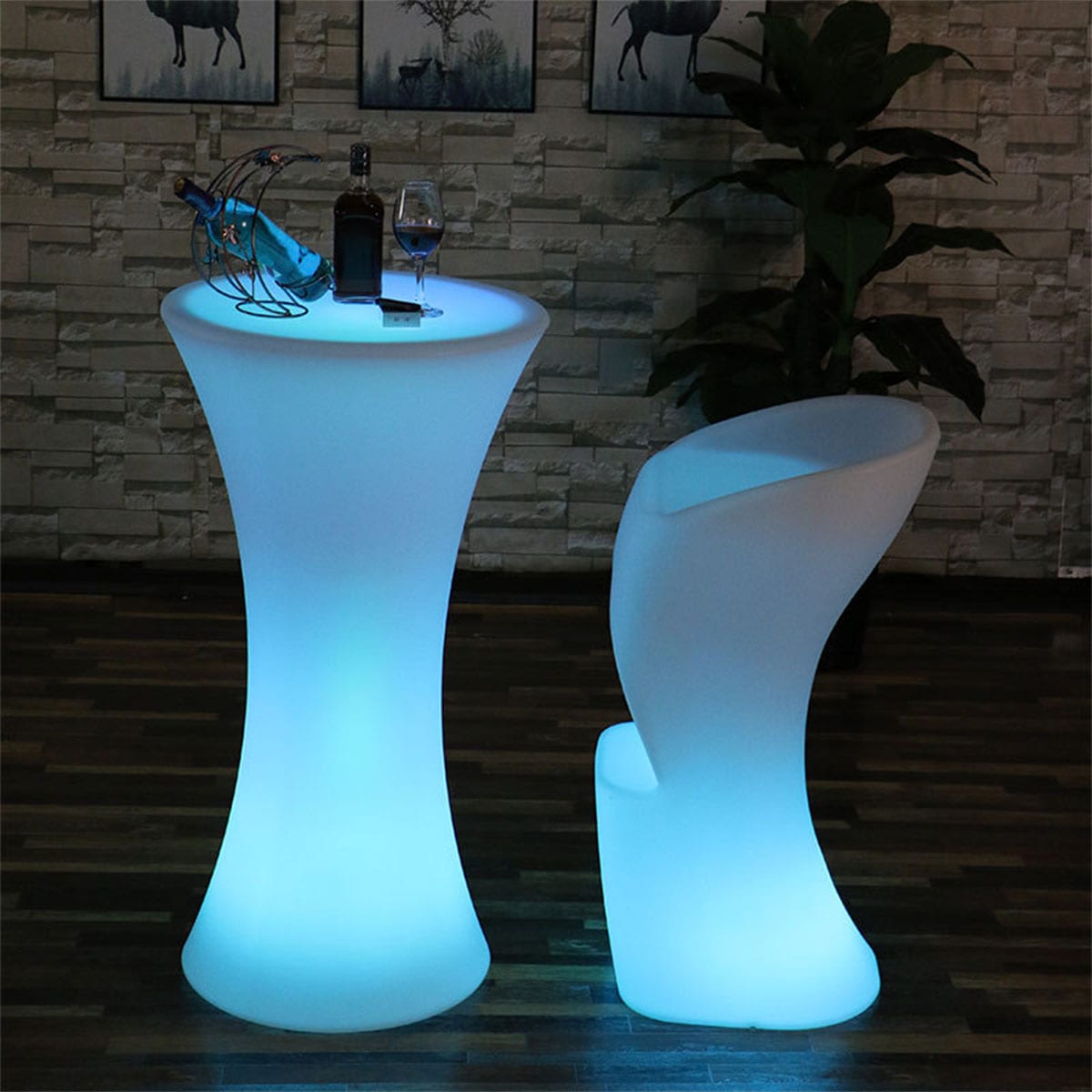 VeroMan LED ライトテーブル カクテルテーブル 光るテーブル テーブル