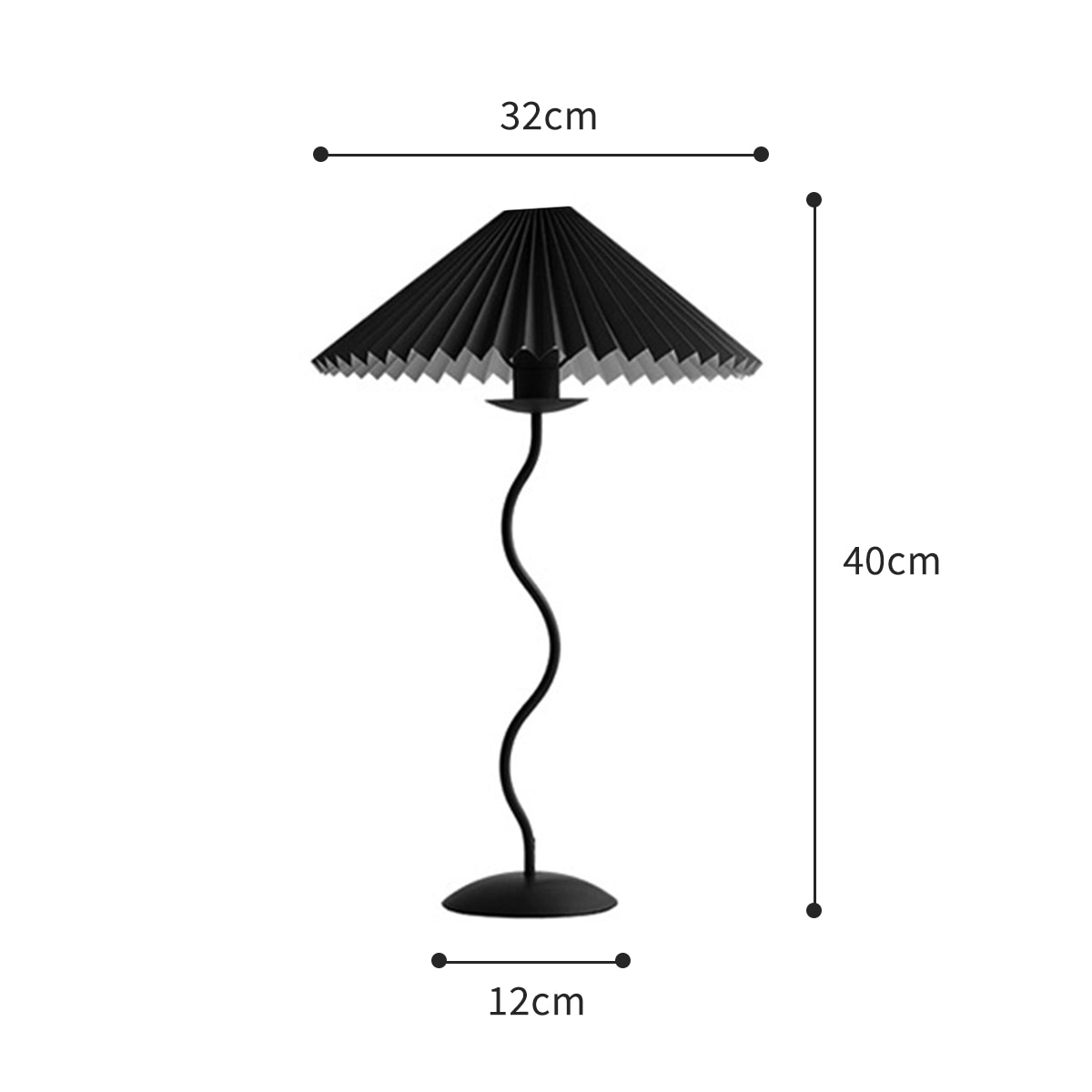 40cm] VeroMan テーブルランプ くねくね ウェーブ 卓上ランプ 照明