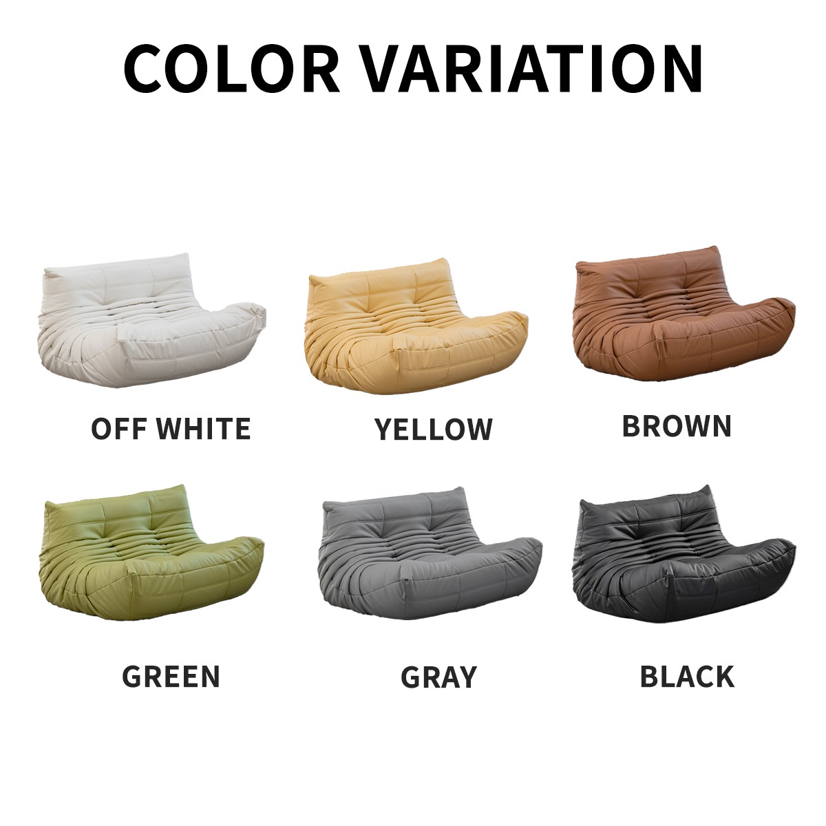 TOGO風ウレタンソファ(2人掛け) 2人掛け] VeroMan レザー調 トーゴ ソファ ウレタン フロアソファ