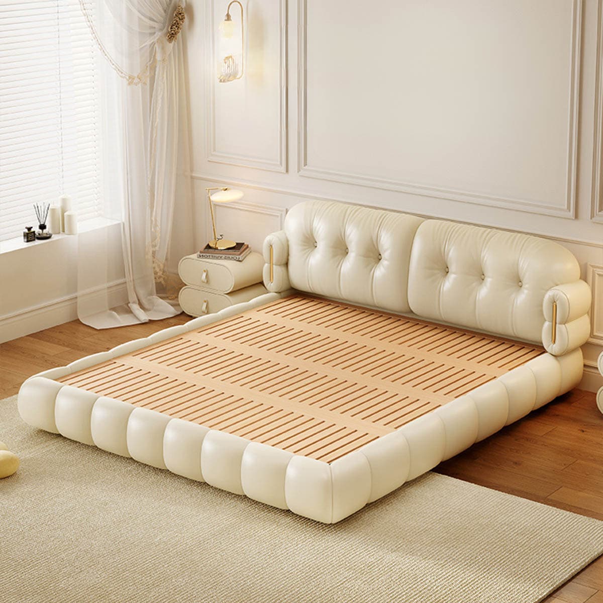 ヴェルベット　プロモ ベッドフレーム NW74 シングル フレックスプレミアム モカブラウン