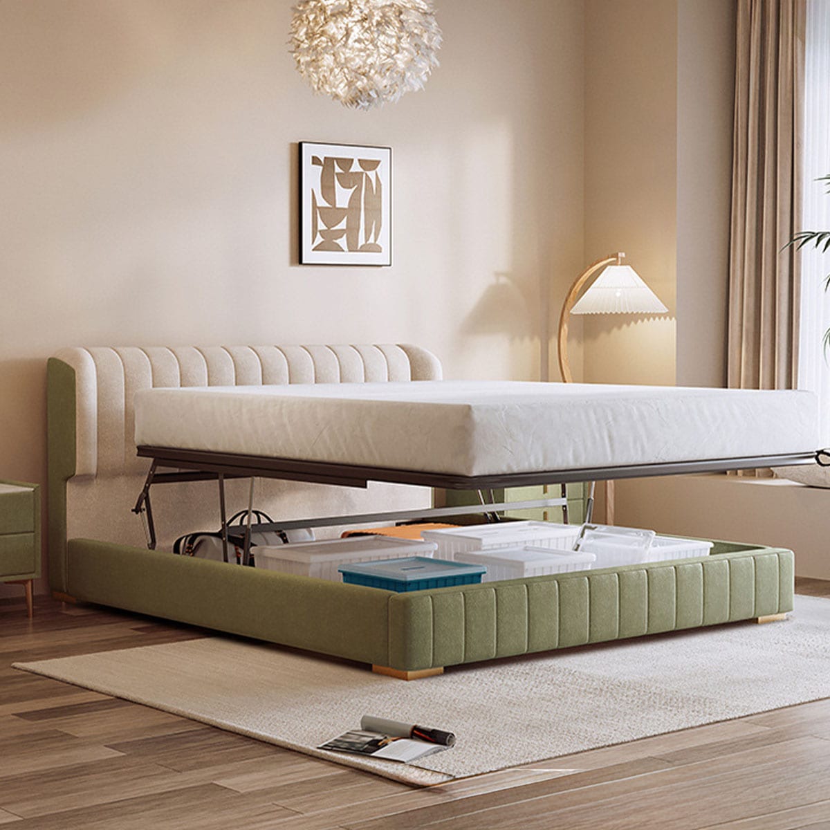 ワイドダブル] VeroMan ベッドフレーム フレーム ローベッド フロア