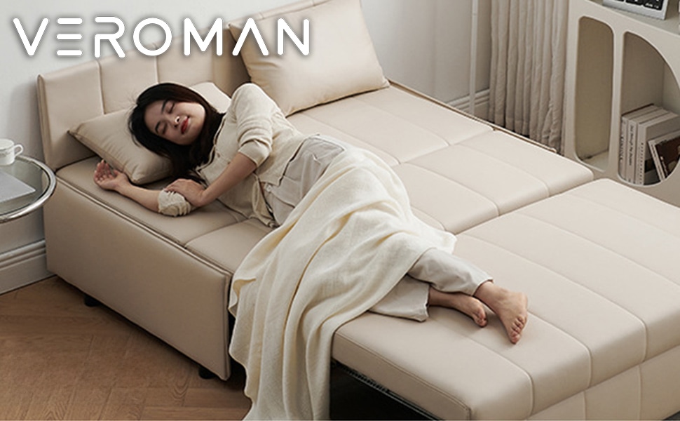 収納できるソーファベット VeroMan コンパクトな収納付きソファベッド 使いやすい3段切替 韓国