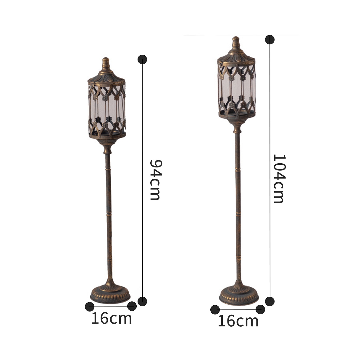 ★フランス★アンティークランタン★大、小　2個セット★おもてなしにも最適です✨ ☆フランス☆アンティークランタン☆大、小 2個セット