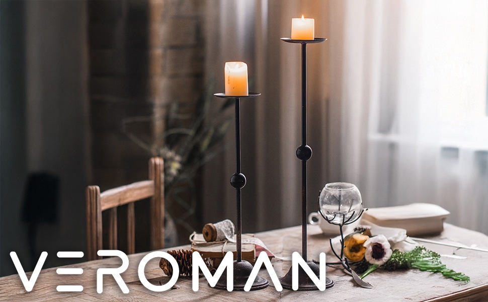 2個セット] VeroMan 温かみを灯すヴィンテージアイアンキャンドル