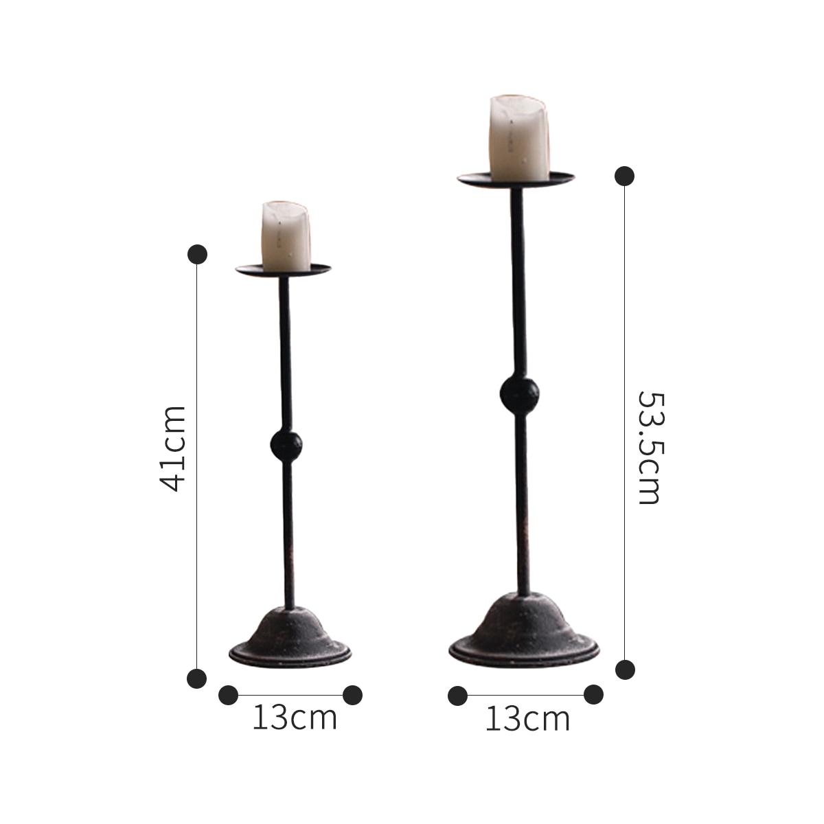 2個セット] VeroMan 温かみを灯すヴィンテージアイアンキャンドル