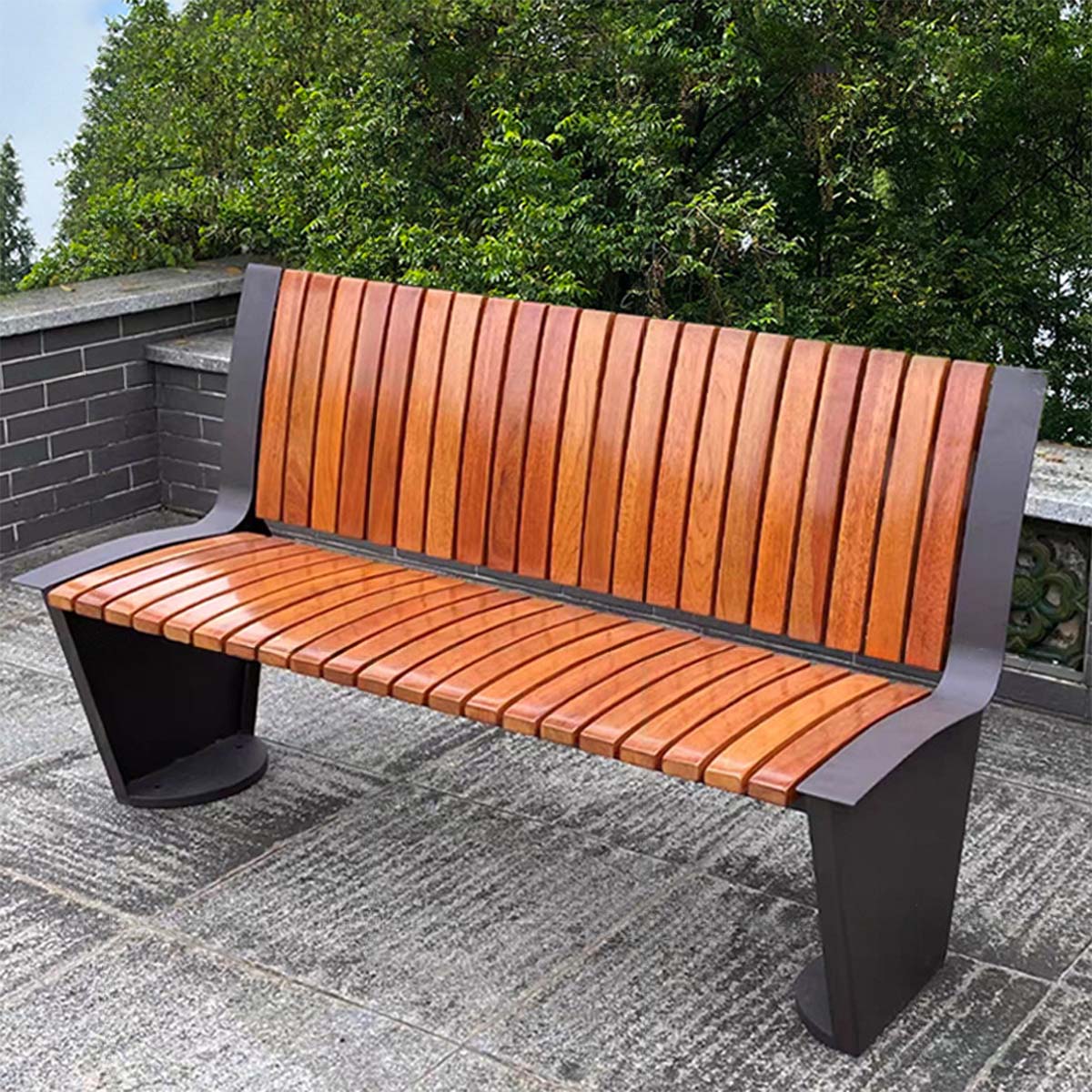 【美品】天然木スラットバックベンチ 4582778274112_5.jpg