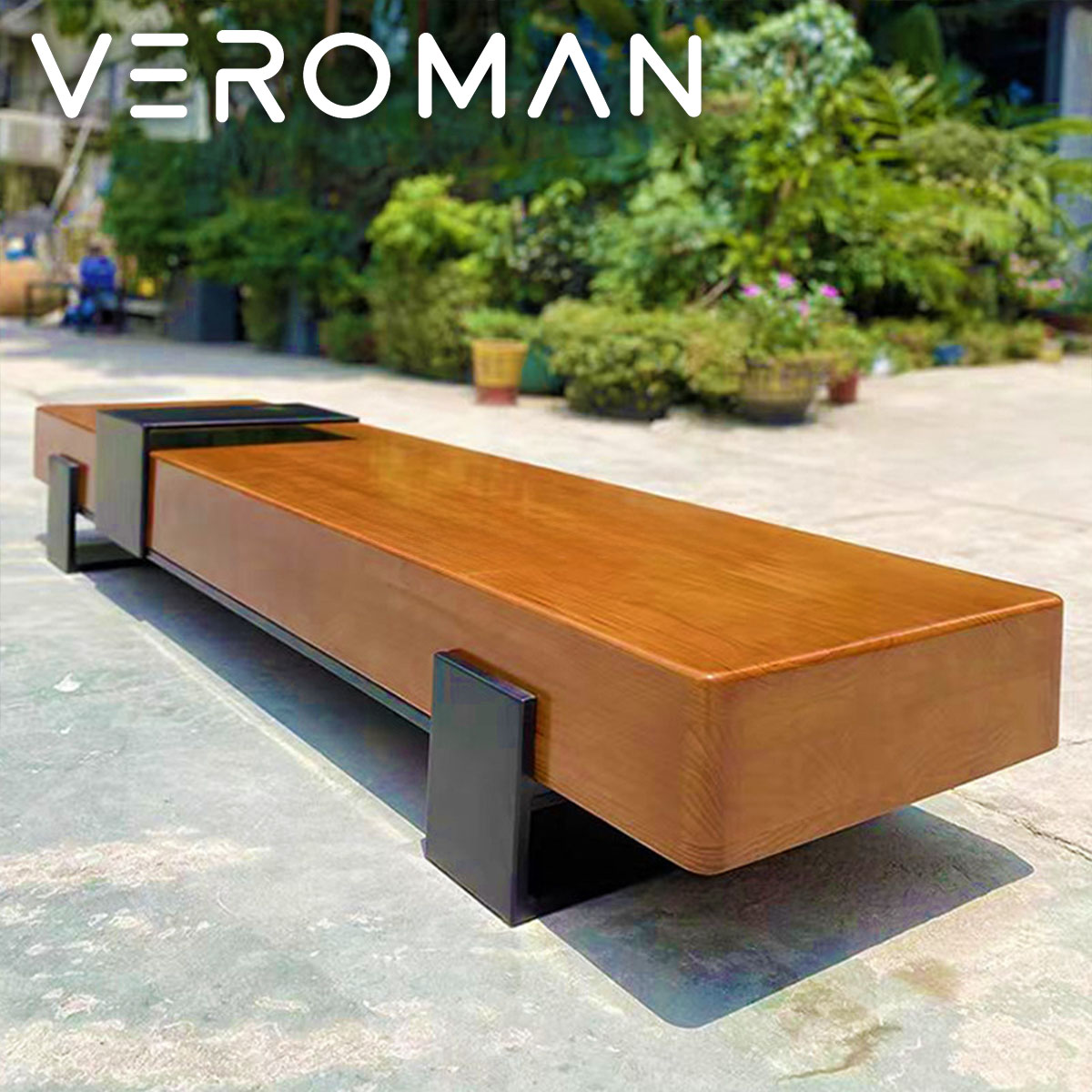 幅280cm] VeroMan パークベンチ パークチェア なめらかで重厚感溢れる