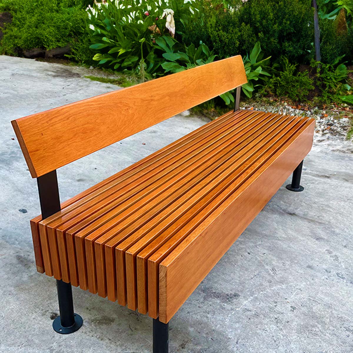 【美品】天然木スラットバックベンチ 4582778274112_5.jpg