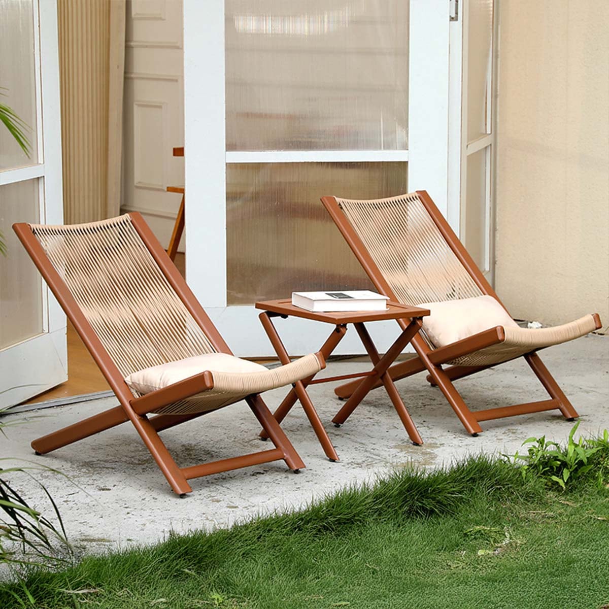 サイドテーブル付き] VeroMan ラウンジチェア チェア ローチェア