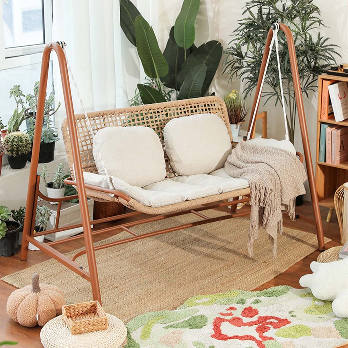 VeroMan ハンギングチェア ぶらんこ ガーデンブランコ ゆったり揺れる