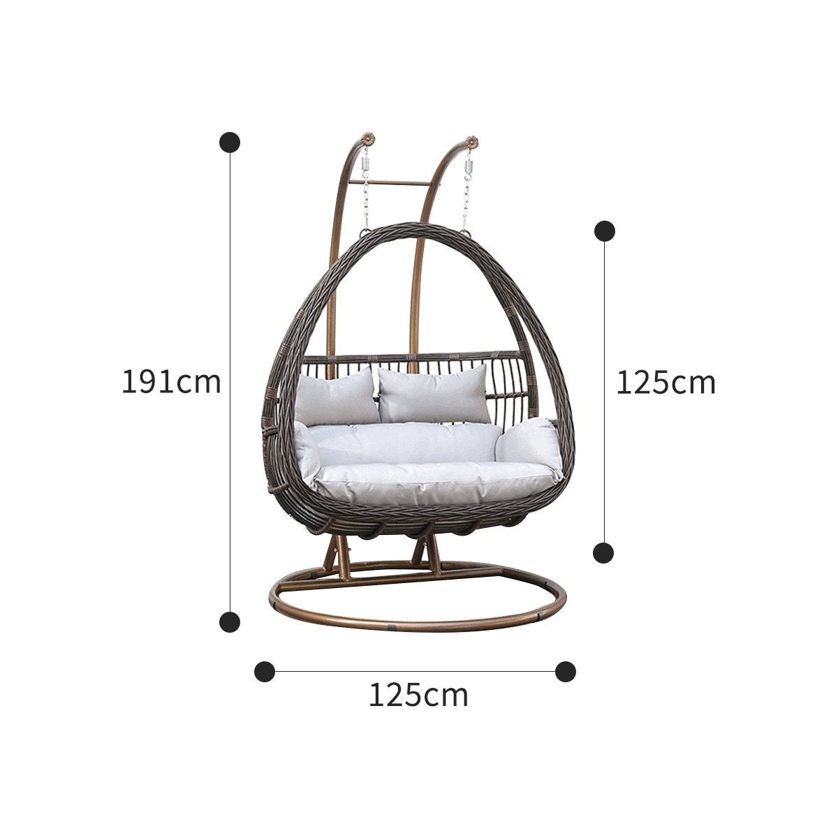 2人用] VeroMan 穏やかな包み込む温もり 手作り感あふれる籐編み