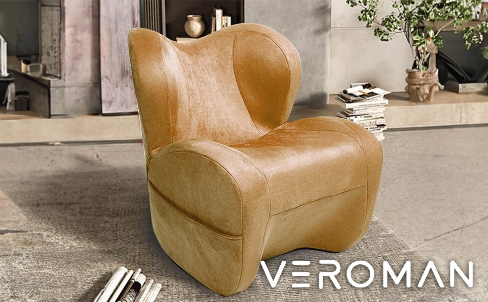VeroMan チェア シングルソファ 人体工学デザイン 腰サポート付き 快適