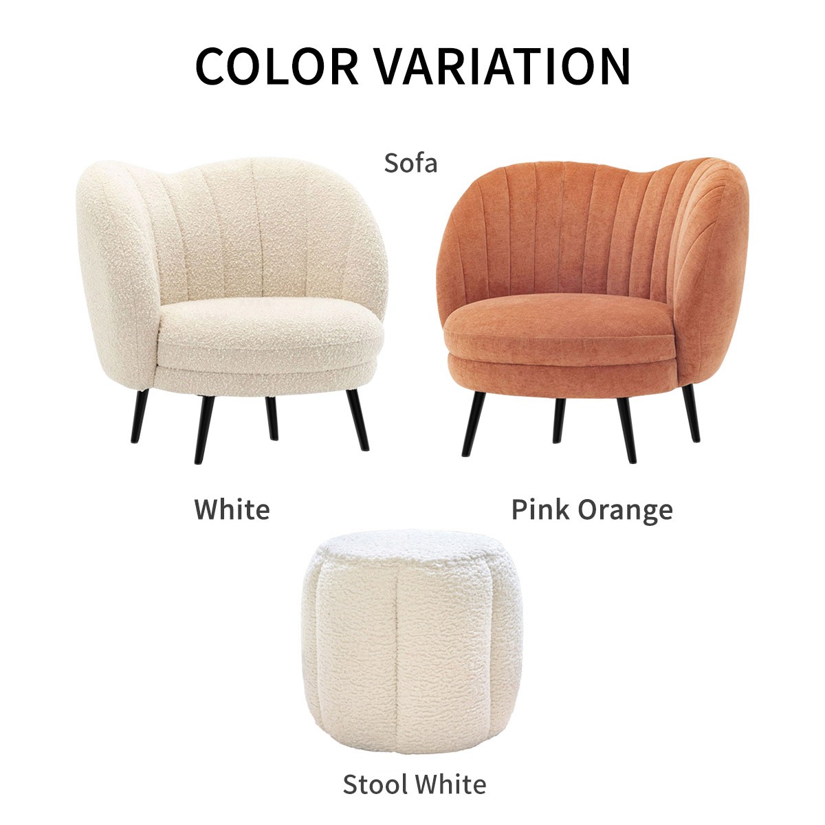 VeroMan ソファ ハート 一人掛け ふわふわ ボア 姫ソファ パーソナル