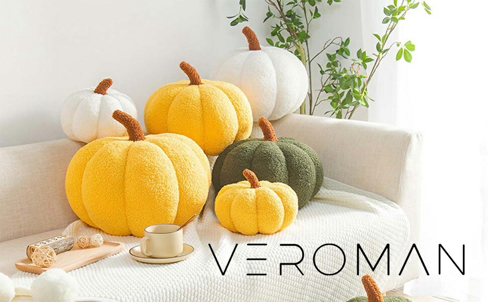 20cm] VeroMan カボチャ クッション ふわふわ ぬいぐるみ 抱き枕