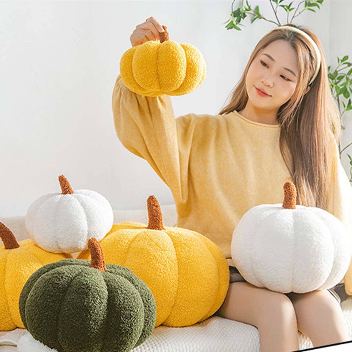 20cm] VeroMan カボチャ クッション ふわふわ ぬいぐるみ 抱き枕