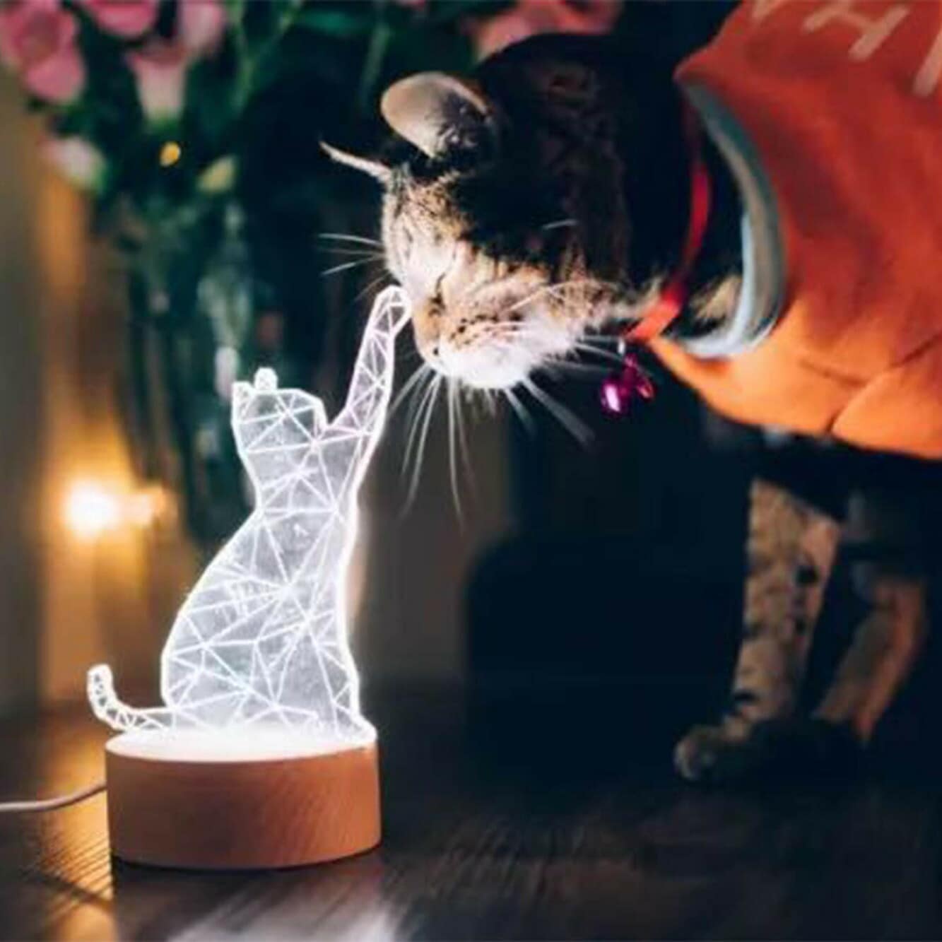 VeroMan 猫テーブルランプ 卓上ランプ ベッドサイドランプ ランプ