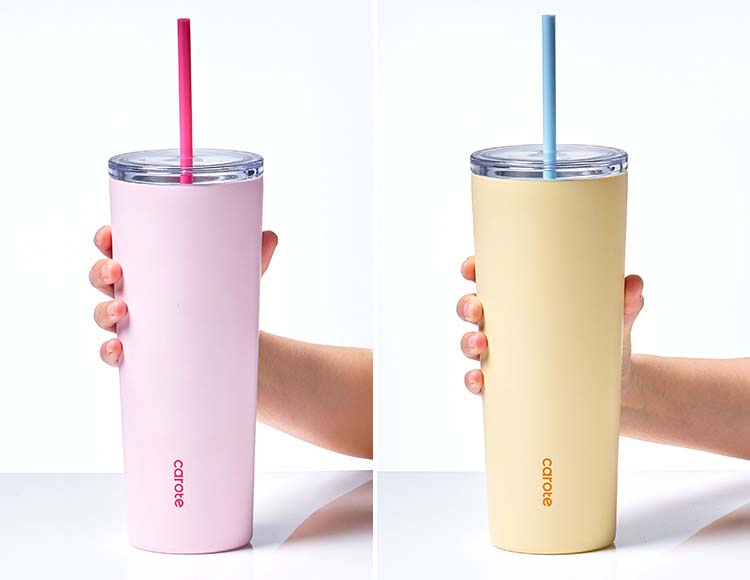 公式販売店】CAROTE(カローテ) Clear Top タンブラー ストロー付き