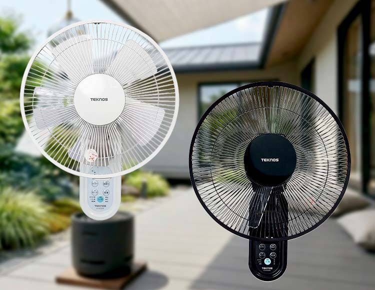 DCモーターで省エネ・静音] 壁掛け扇風機 フルリモコン付き 30cm羽根 5