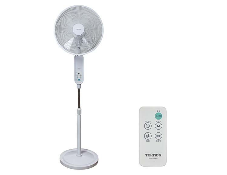 DCモーターで省エネ・静音] リビング扇風機 リモコン付き 40cm羽根 5枚