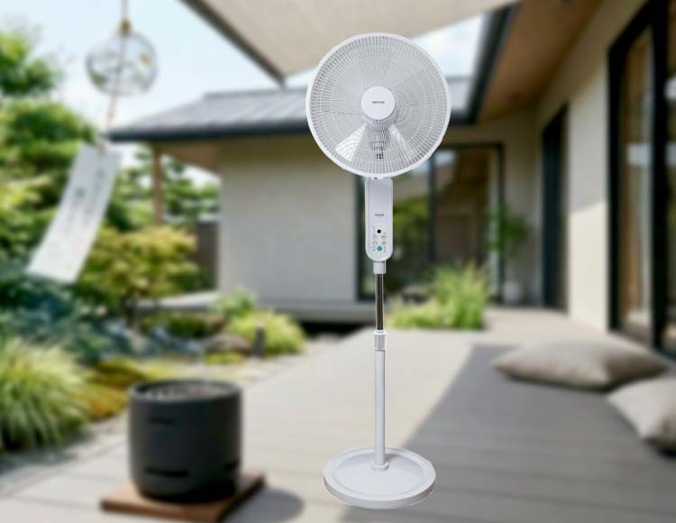 DCモーターで省エネ・静音] リビング扇風機 リモコン付き 40cm羽根 5枚
