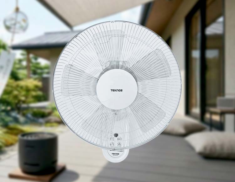 DCモーターで省エネ・静音] 壁掛け扇風機 フルリモコン付き 40cm羽根 5