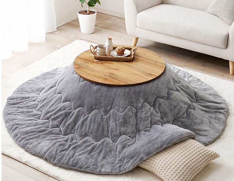 会員登録で500ポイント／こたつ テーブル 直径68cm 洗濯機可能