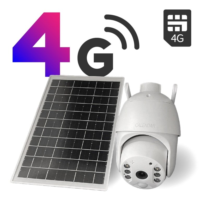 一括購入】4G通信対応ソーラーパネル付き屋外型遠隔防犯カメラ WIFI 