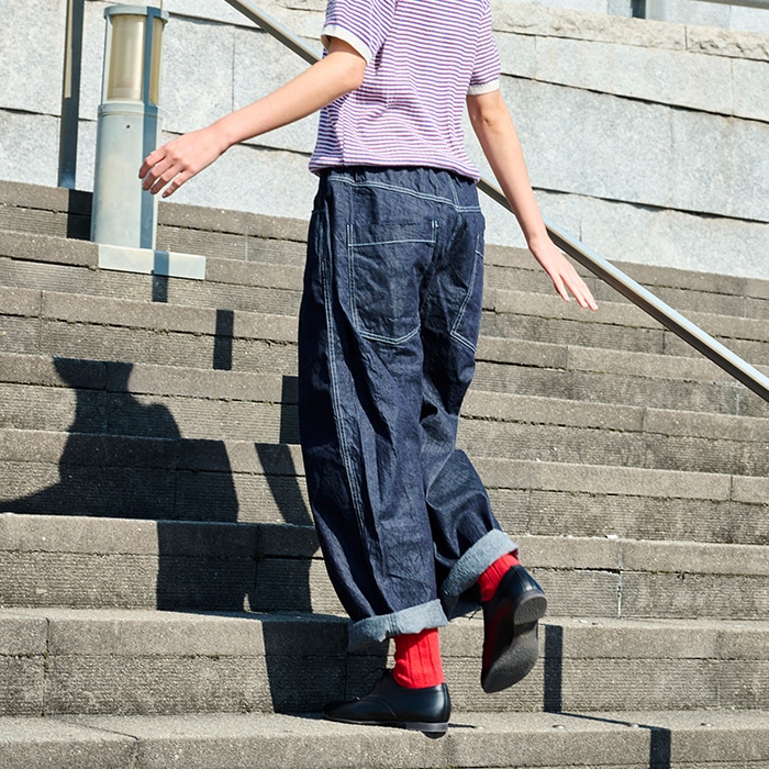 予約】NARU(ナル) 8ozムラデニム ノッポパンツ 641800BE | all_items