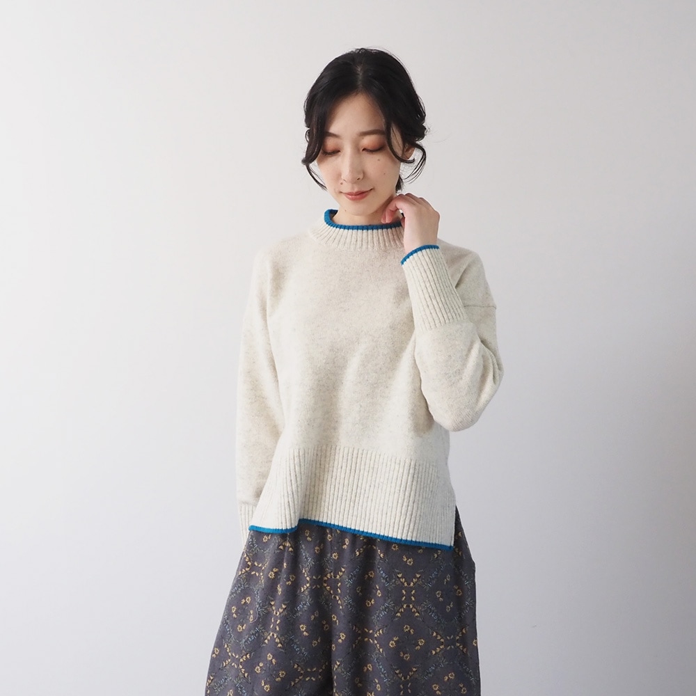 NARU(ナル) タスマニアラム バイカラーコモドニット 650600-A